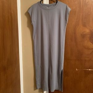 Luxe Cotton Side Slit Tee Dress
